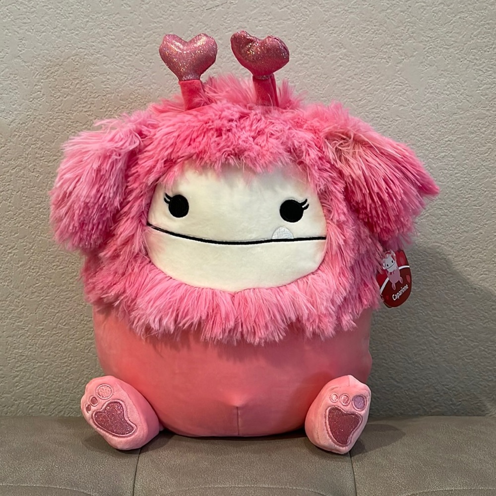 Squishmallows Caparinne 11” the Pink BigFoot 2023 Valentine’s Day Edition